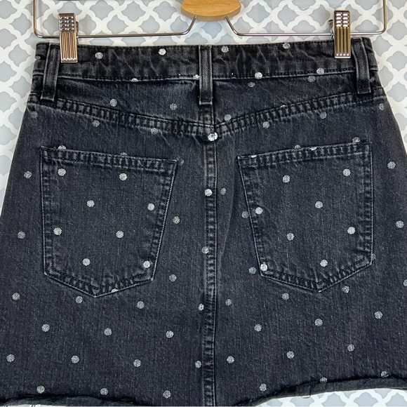 EUC Current/Elliott Polka Dot Denim Mini Skirt - Picture 7 of 12